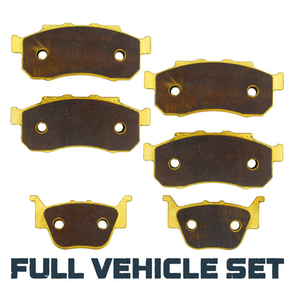 Honda Pioneer 700/520/500 2014-2026 Brass Brake Pad Set - Full Vehicle Set - Vehicle Parts & Accessories