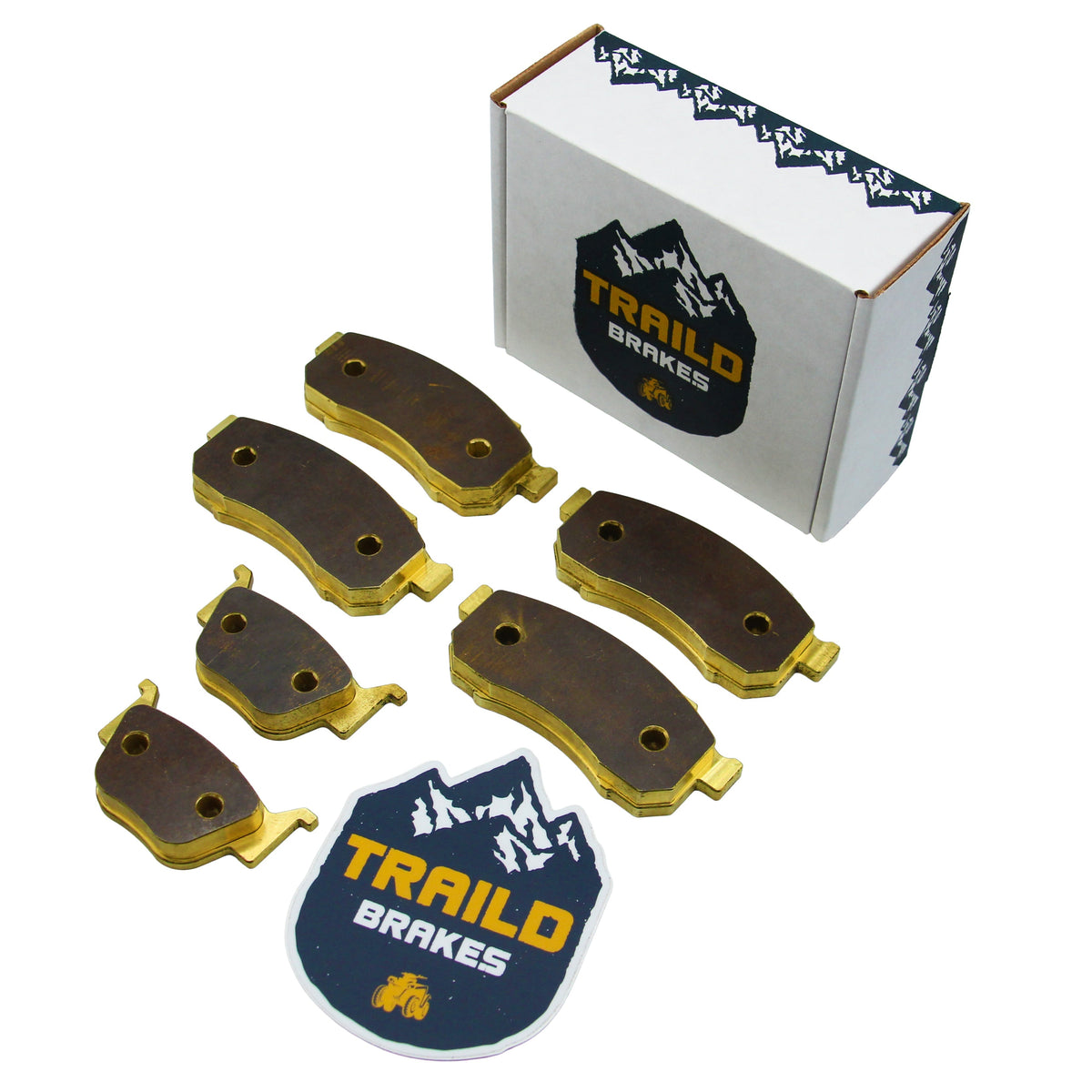 Honda Pioneer 700/520/500 2014-2026 Brass Brake Pad Set - Vehicle Parts & Accessories
