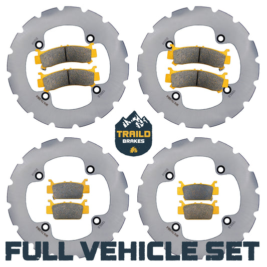 Honda Talon 1000R/1000X/1000X-4 2019-2026 Ridge Rider Rotor and Pad Kit - Ceramic Pad & Rotor Set - Pad & Rotor Kit