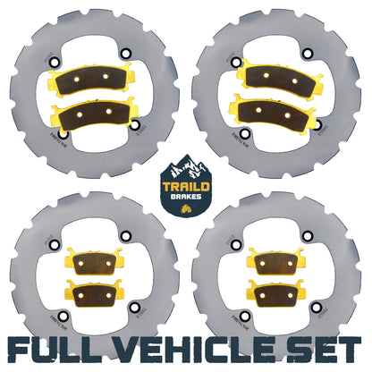 Honda Talon 1000R/1000X/1000X-4 2019-2026 Ridge Rider Rotor and Pad Kit - Brass Pad & Rotor Set - Pad & Rotor Kit