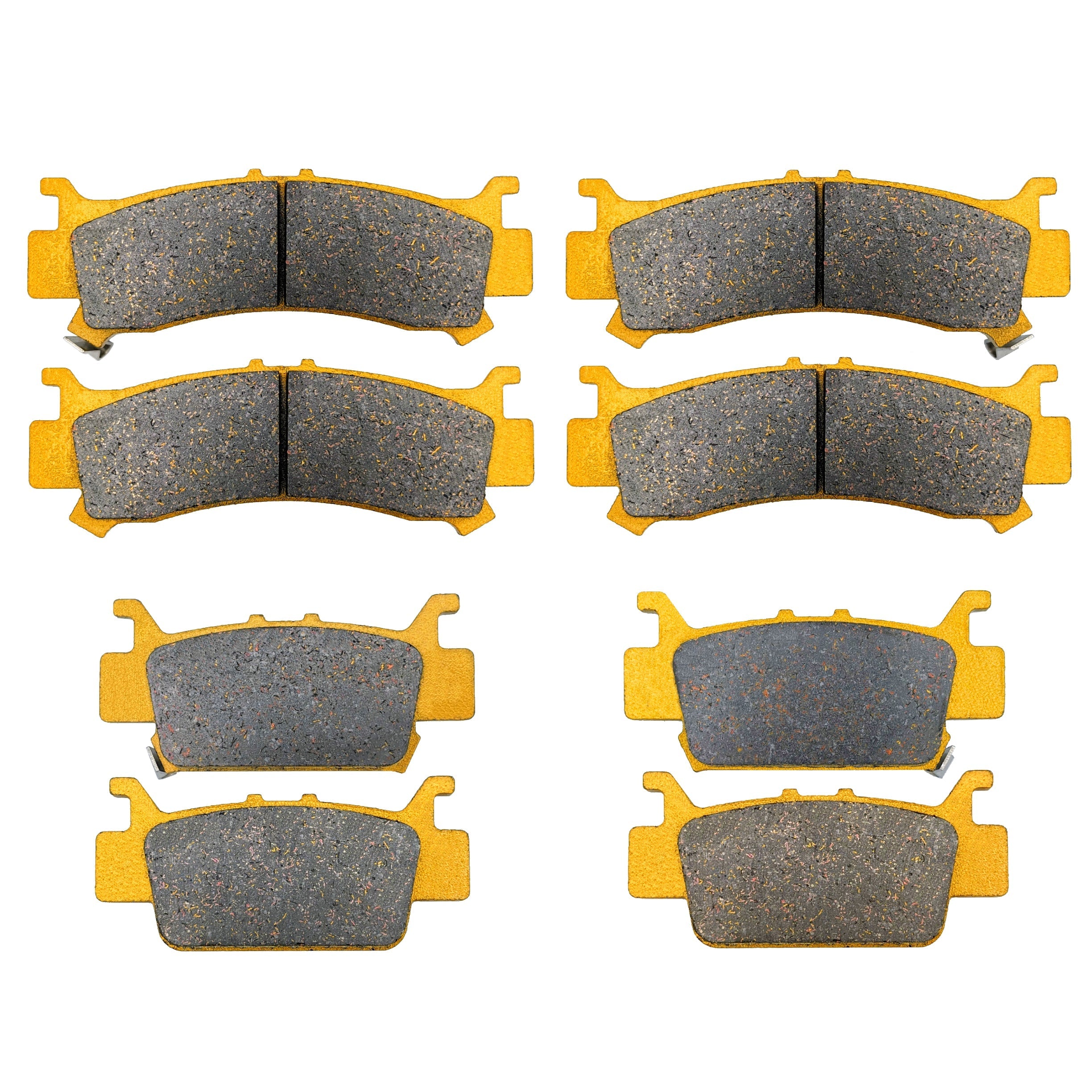 Solid Brass Brake Pads For Yamaha Grizzly 550/700 Front & Rear, Kodiak 700 Front – USA Made, 2-Pack