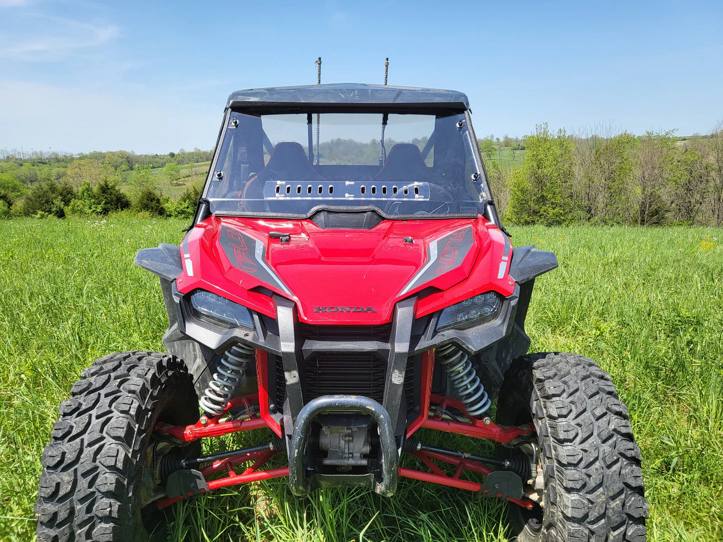 Honda Talon 2-Seater - 1 Pc Windshield w/Vent, Clamp, and Hard Coat Options