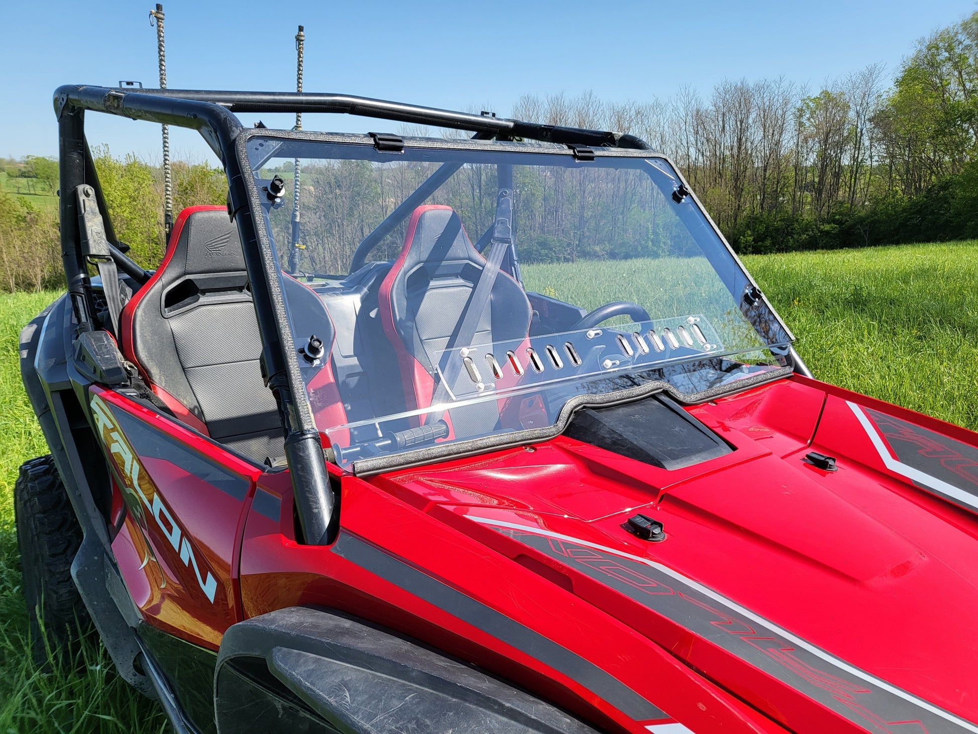 Honda Talon 2-Seater - 1 Pc Windshield w/Vent Clamp and Hard Coat Options - Windshields