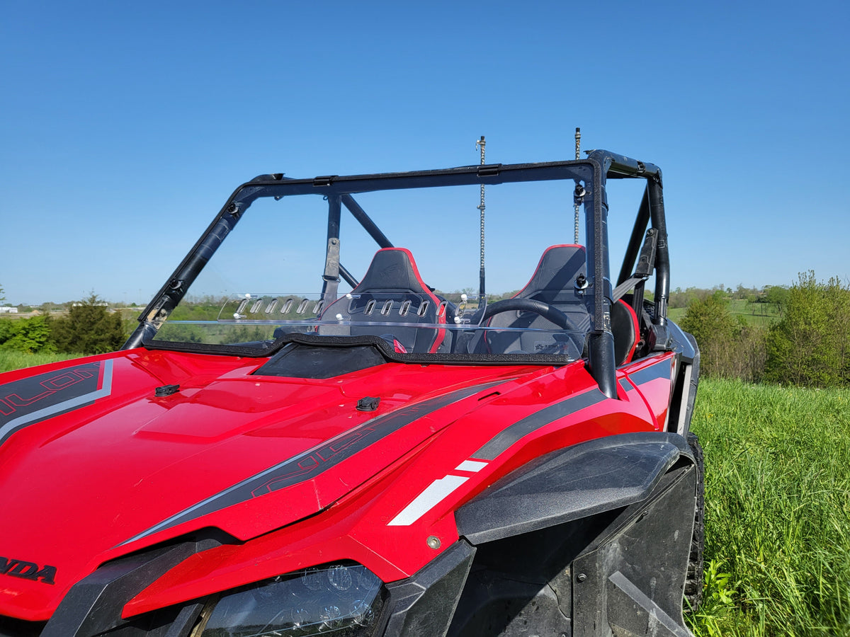 Honda Talon 2-Seater - 1 Pc Windshield w/Vent Clamp and Hard Coat Options - Windshields