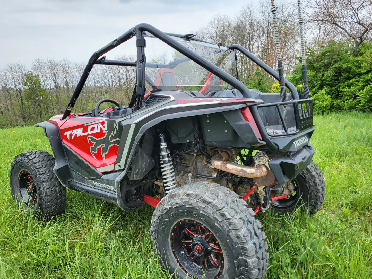 Honda Talon 2-Seater - 1-Pc Lexan Back Panel w/Vent Option