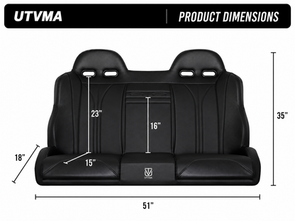 Honda Talon 4 Rear Bench Seat W Harnesses (2019+) - Bench Seat