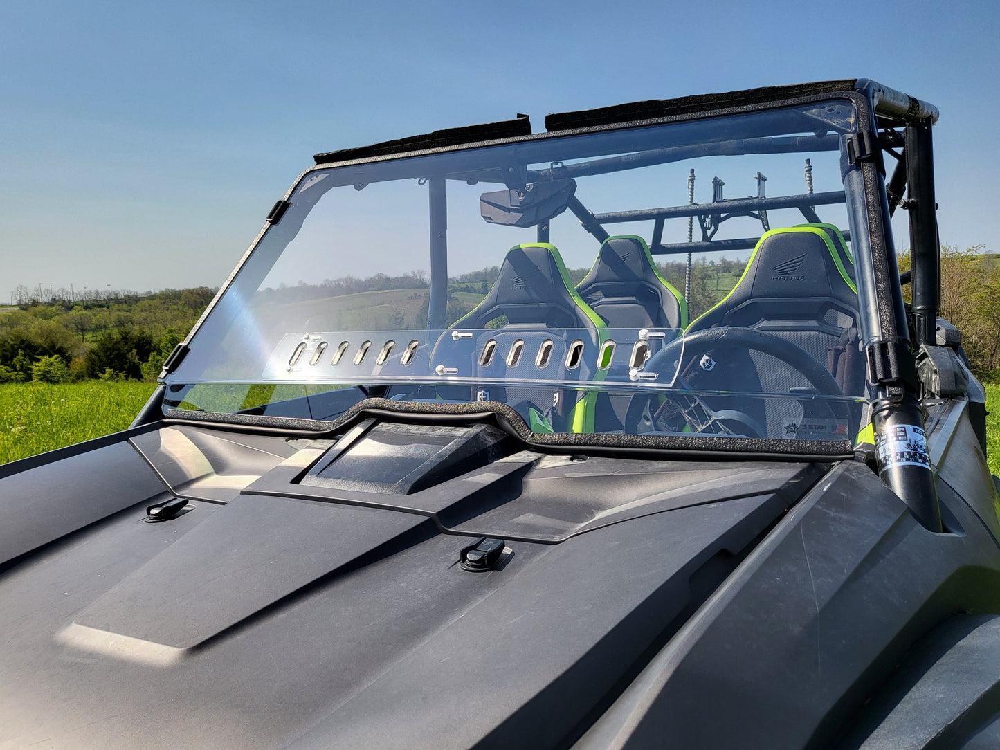 Honda Talon 4-Seater - 1 Pc Windshield w/Vent Clamp and Hard Coat Options - Windshields