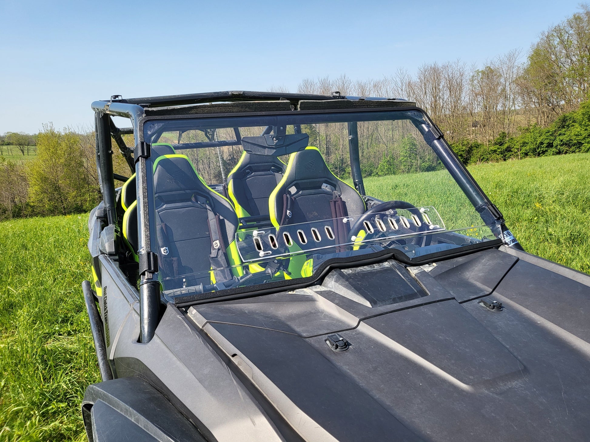 Honda Talon 4-Seater - 1 Pc Windshield w/Vent Clamp and Hard Coat Options - Windshields