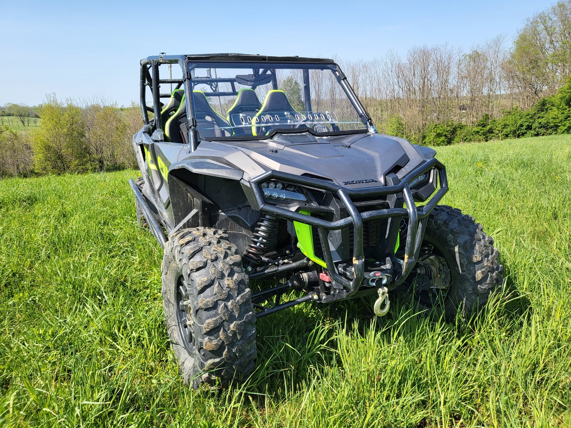 Honda Talon 4-Seater - 1 Pc Windshield w/Vent Clamp and Hard Coat Options - Windshields