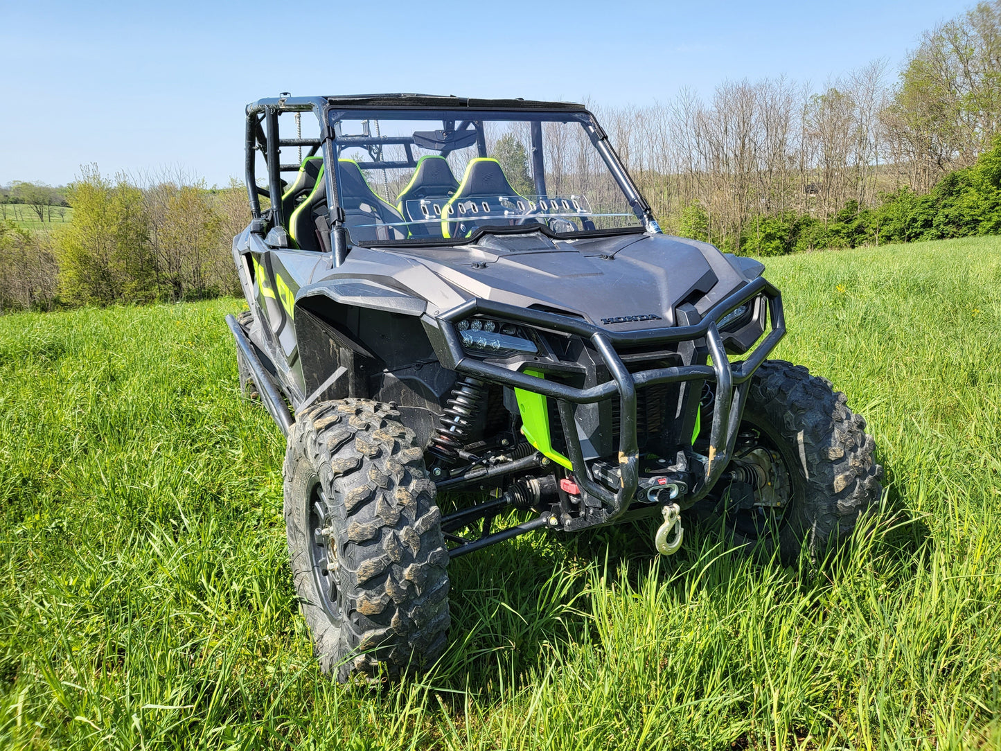 Honda Talon 4-Seater - 1 Pc Windshield w/Vent Clamp and Hard Coat Options - Windshields