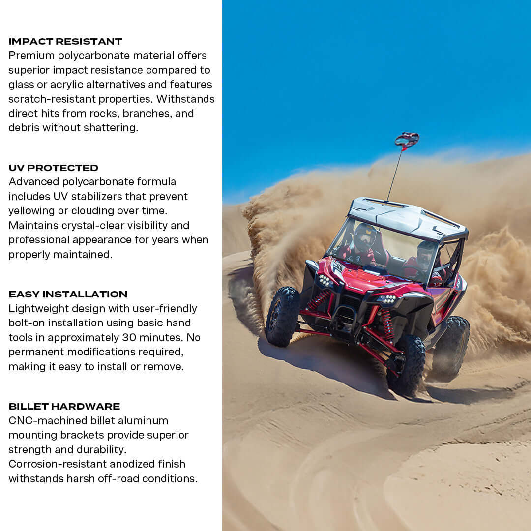 Honda Talon Polycarbonate Full Front Windshield - Polycarbonate Front Windshield