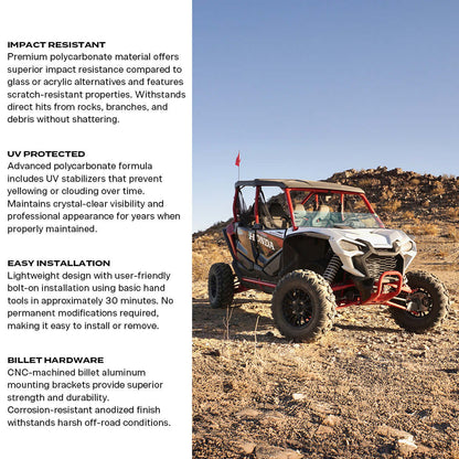 Honda Talon Polycarbonate Half Front Windshield - Polycarbonate Front Windshield