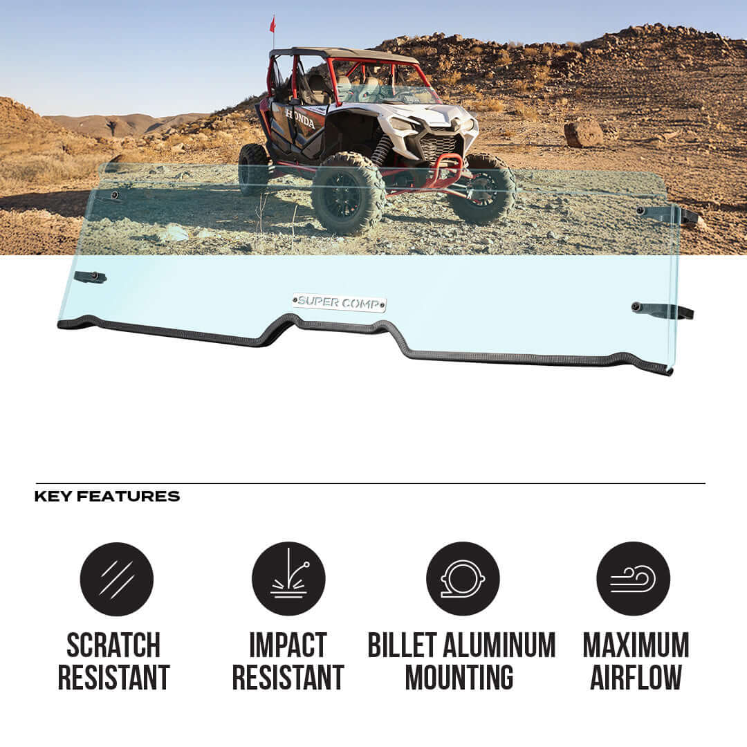 Honda Talon Polycarbonate Half Front Windshield - Polycarbonate Front Windshield