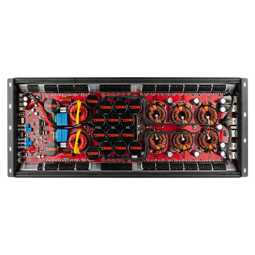 HOOLIGAN KO 1-Channel Amplifier with Voltmeter 10000 Watts Rms at 1-Ohm Made In Korea/Titanium DS18