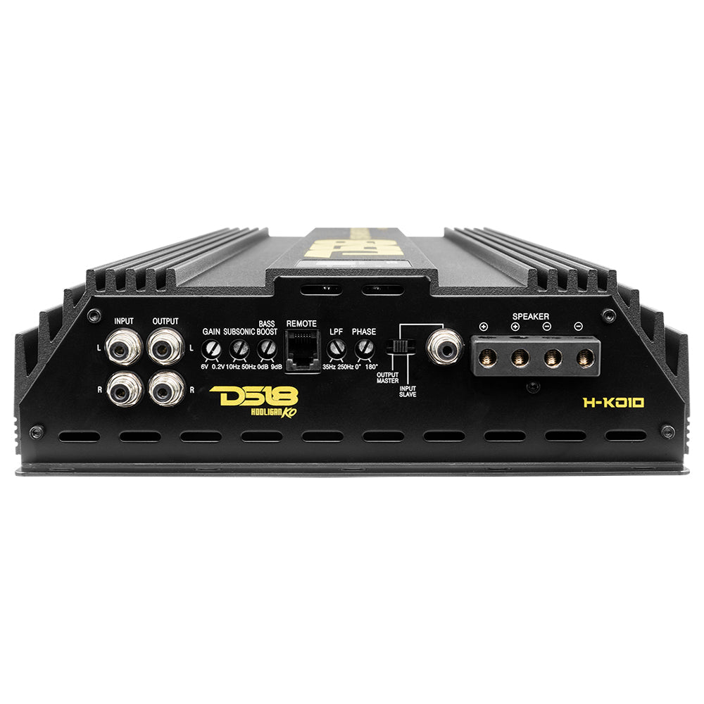 HOOLIGAN KO 1-Channel Amplifier with Voltmeter 10000 Watts Rms at 1-Ohm Made In Korea/Red DS18