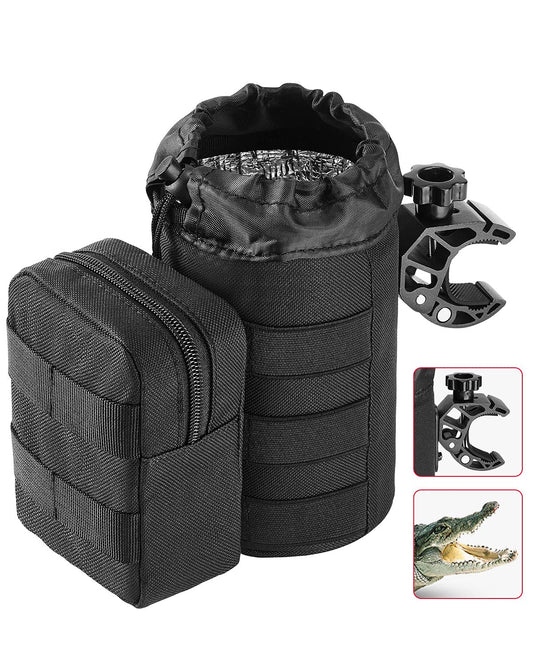 Oxford Fabric Cup Holder with Upgrade Alligator Clamp for UTV ATV Motorcycle Bike