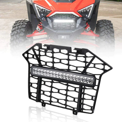 Soft Upper Doors & Front Mesh Grill with LED Light Bar for RZR Pro XP