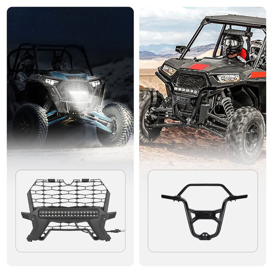 Front Grill Light and Front Bumper for Polaris RZR XP/ XP 4 1000