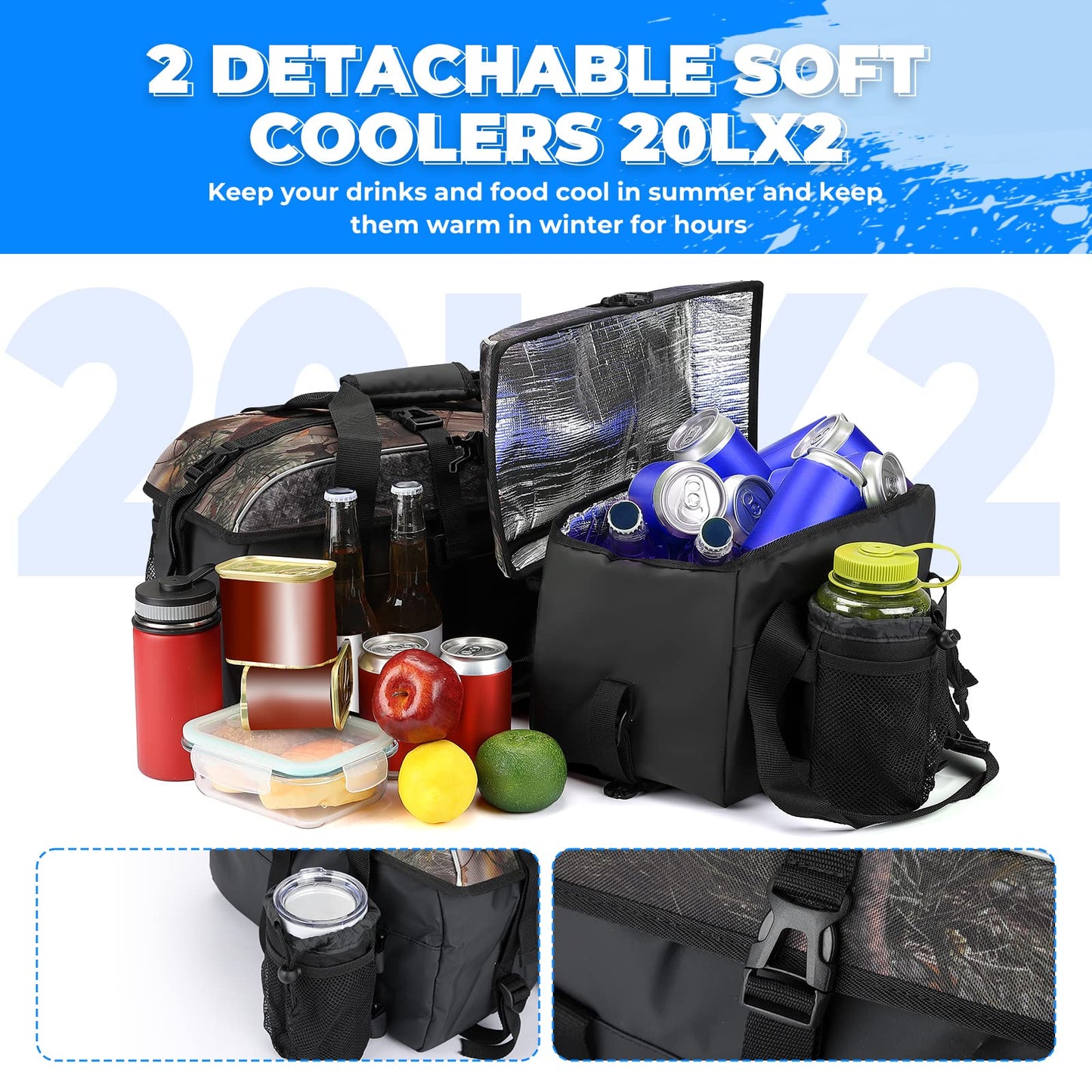 67L ATV Waterproof Storage Bags With Thicker Seat