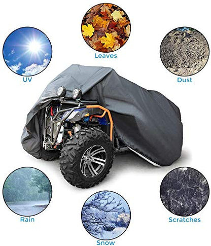 ATV Water-resistant Windproof Cover with Elastic Base Wrap