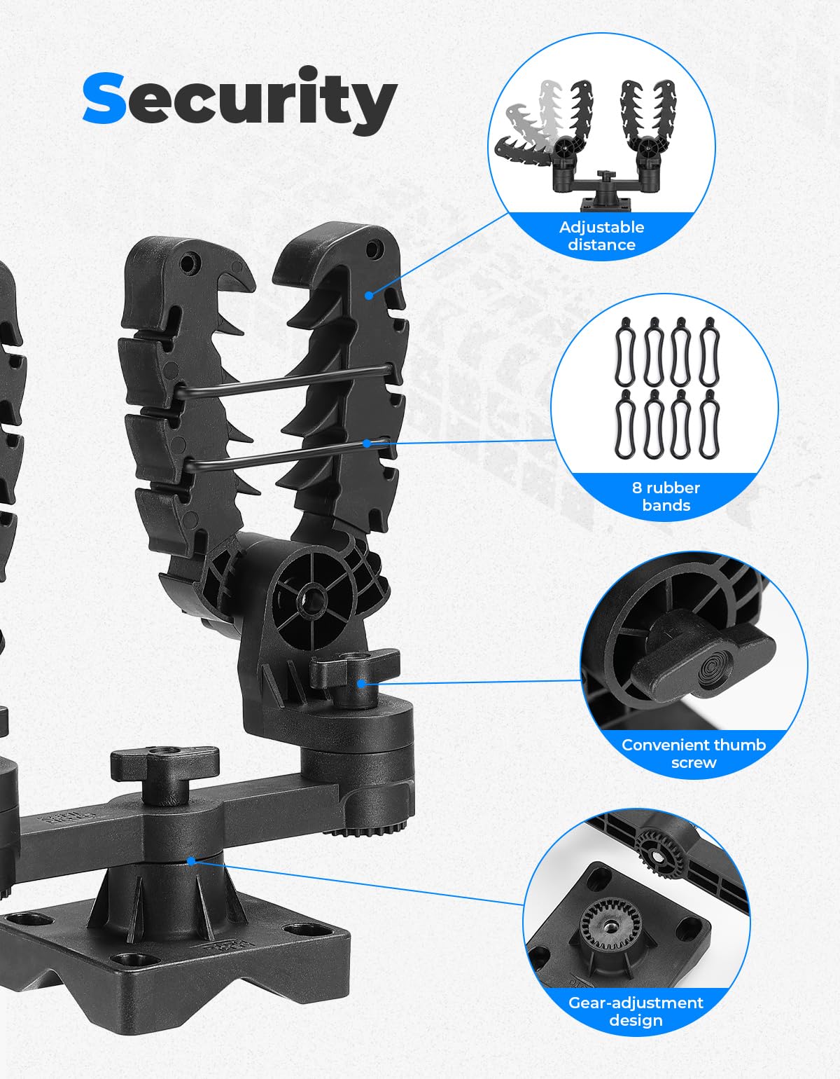 Double Gun Rack Holders for 0.75" to 2" Tubular or Square Bars