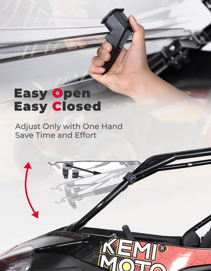 3-in-1 Folding Half Flip Windshield for CFMOTO ZForce 950