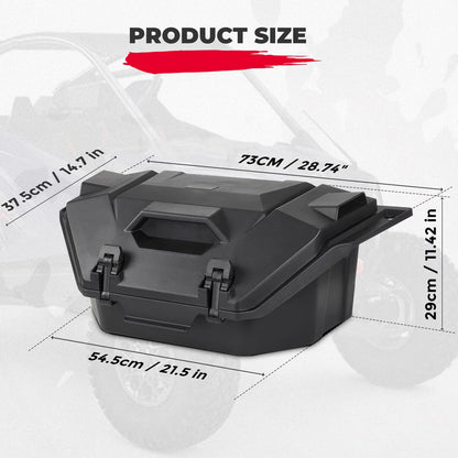 36L Rear Cargo Box with Two Lockable Latches for Polaris RZR