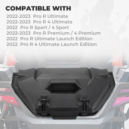 36L Rear Cargo Box with Two Lockable Latches for Polaris RZR