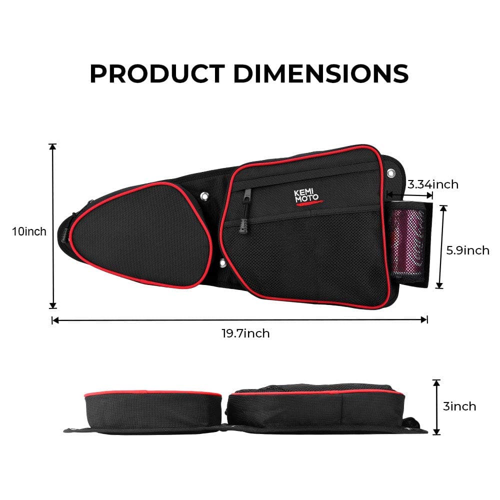 Front Side Door Bags with Knee Pad for Polaris RZR XP 1000