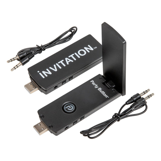 iNVITATION USB multi-sync wireless adapters with one-click Party Button pairing (2pcs) - Party Bar Speaker Speaker w/
