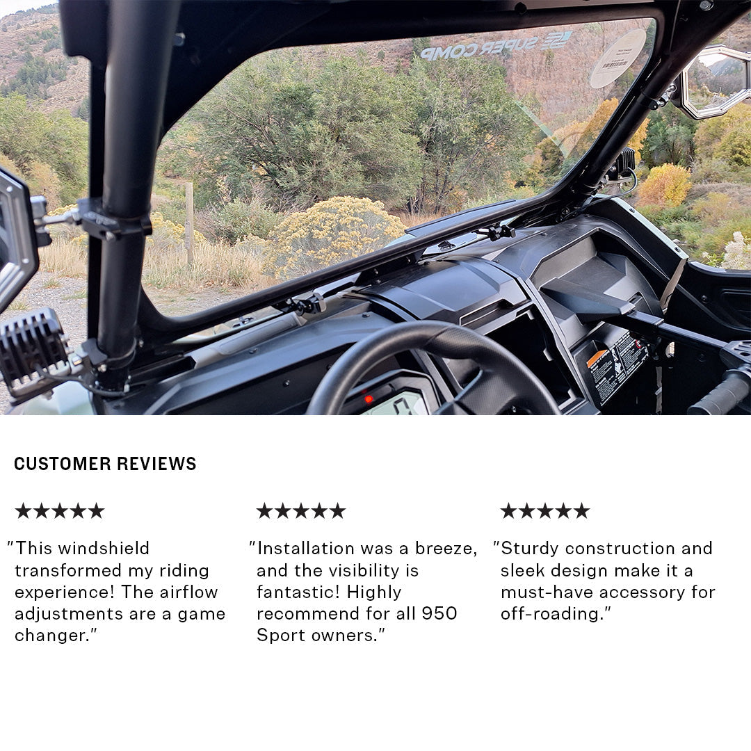 Kawasaki KRX Front Windshield - Glass Front Windshield