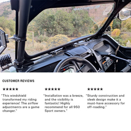 Kawasaki KRX Front Windshield - Glass Front Windshield