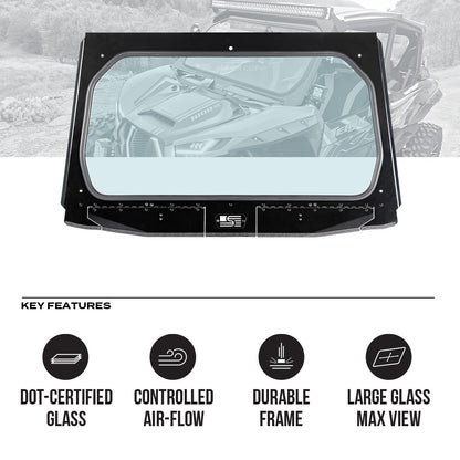 Kawasaki KRX Front Windshield - Glass Front Windshield