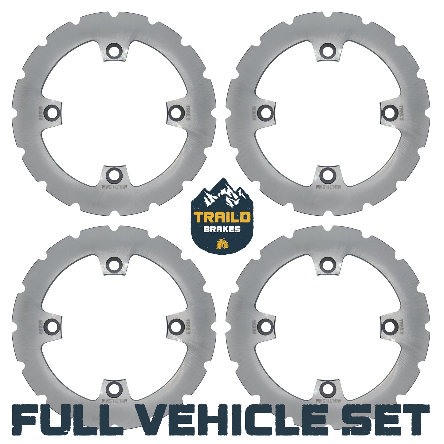 Kawasaki KRX/KRX4 1000 2020-2026 Ridge Rider Disc Brake Rotor Kit - Full Vehicle Set - Brake Rotors