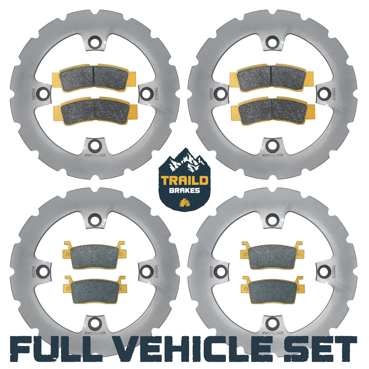 Kawasaki KRX/KRX4 1000 2020-2026 Ridge Rider Rotor and Brake Pad Kit - Ceramic Pad & Rotor Set - Pad & Rotor Kit