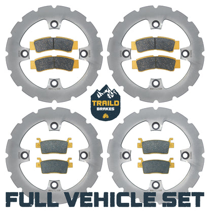 Kawasaki KRX/KRX4 1000 2020-2026 Ridge Rider Rotor and Brake Pad Kit - Ceramic Pad & Rotor Set - Pad & Rotor Kit