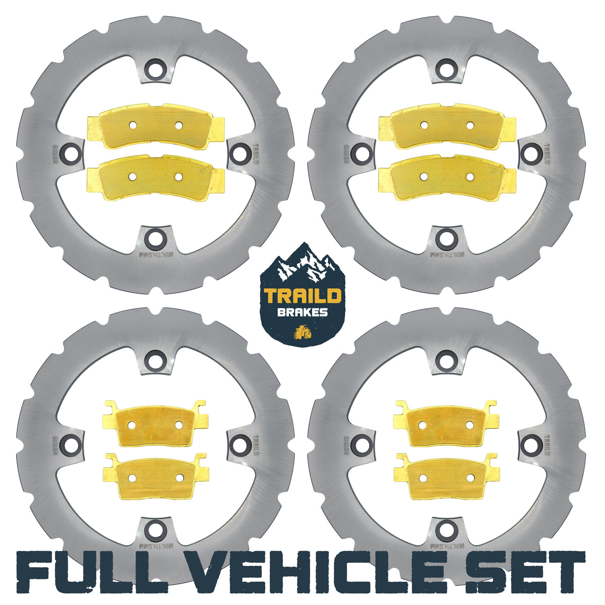Kawasaki KRX/KRX4 1000 2020-2026 Ridge Rider Rotor and Brake Pad Kit - Brass Pad & Rotor Set - Pad & Rotor Kit
