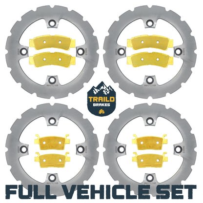 Kawasaki KRX/KRX4 1000 2020-2026 Ridge Rider Rotor and Brake Pad Kit - Brass Pad & Rotor Set - Pad & Rotor Kit