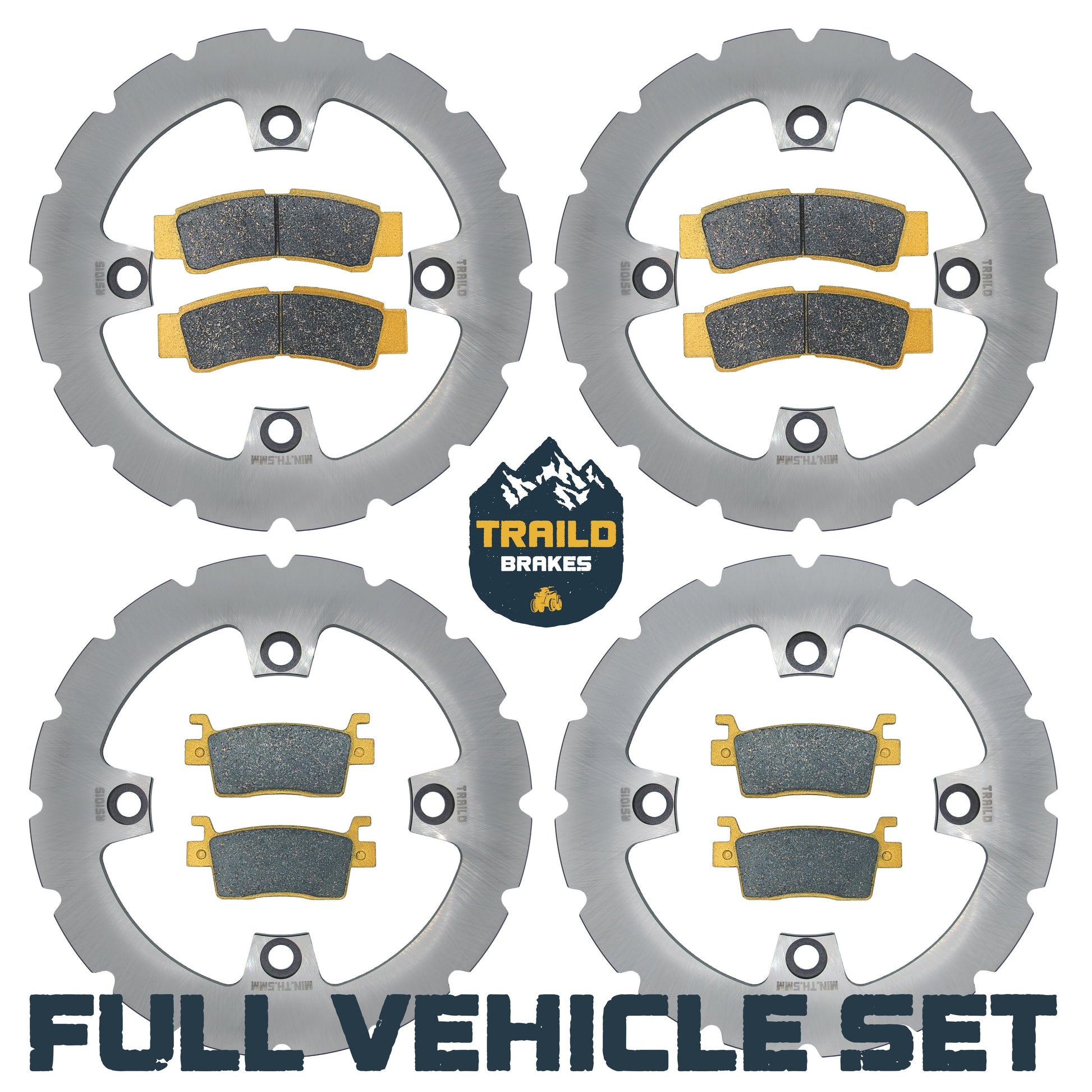 Kawasaki KRX/KRX4 1000 2020-2026 Ridge Rider Rotor and Brake Pad Kit - Ceramic Pad & Rotor Set - Pad & Rotor Kit