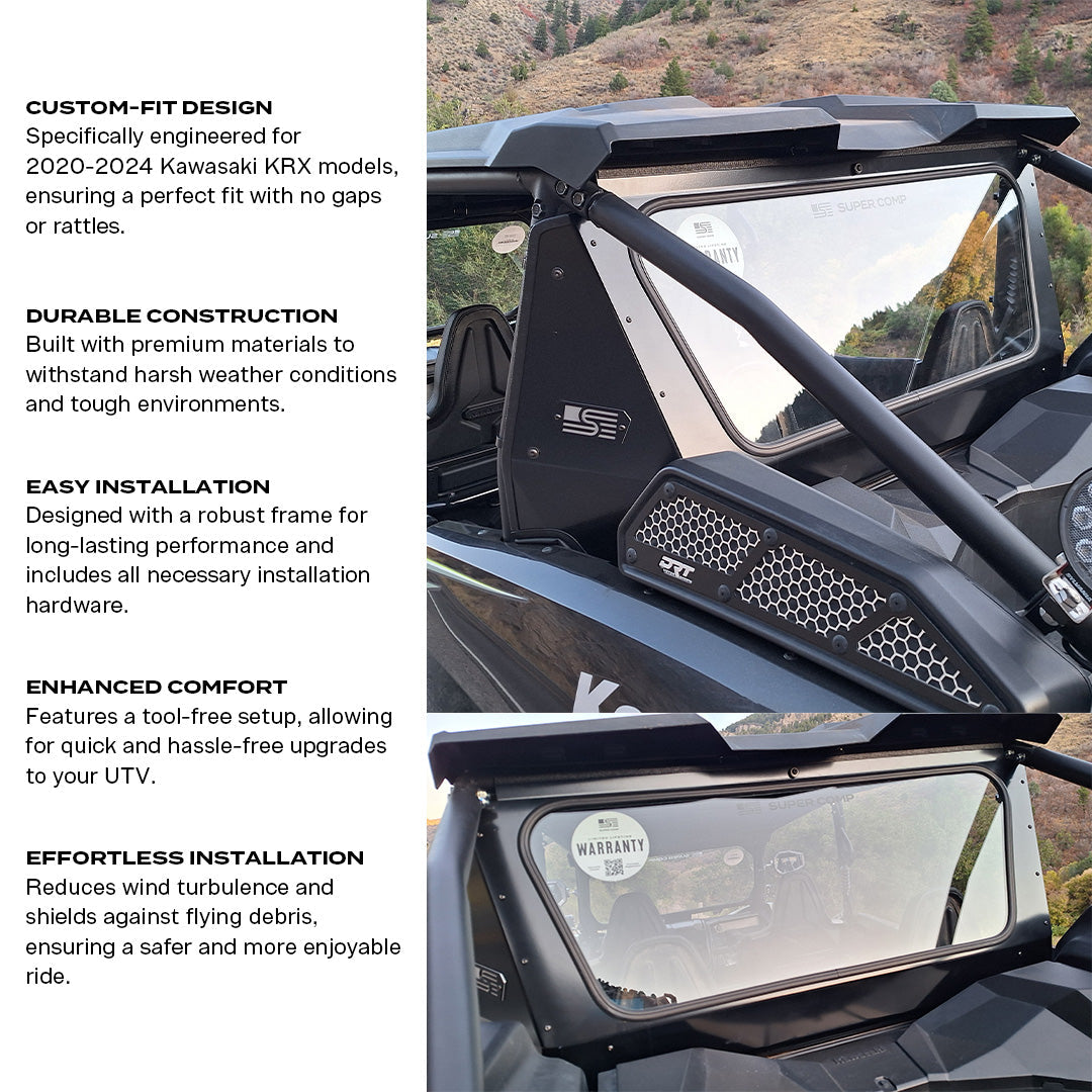 Kawasaki KRX Tinted Rear Windshield - Rear Windshield