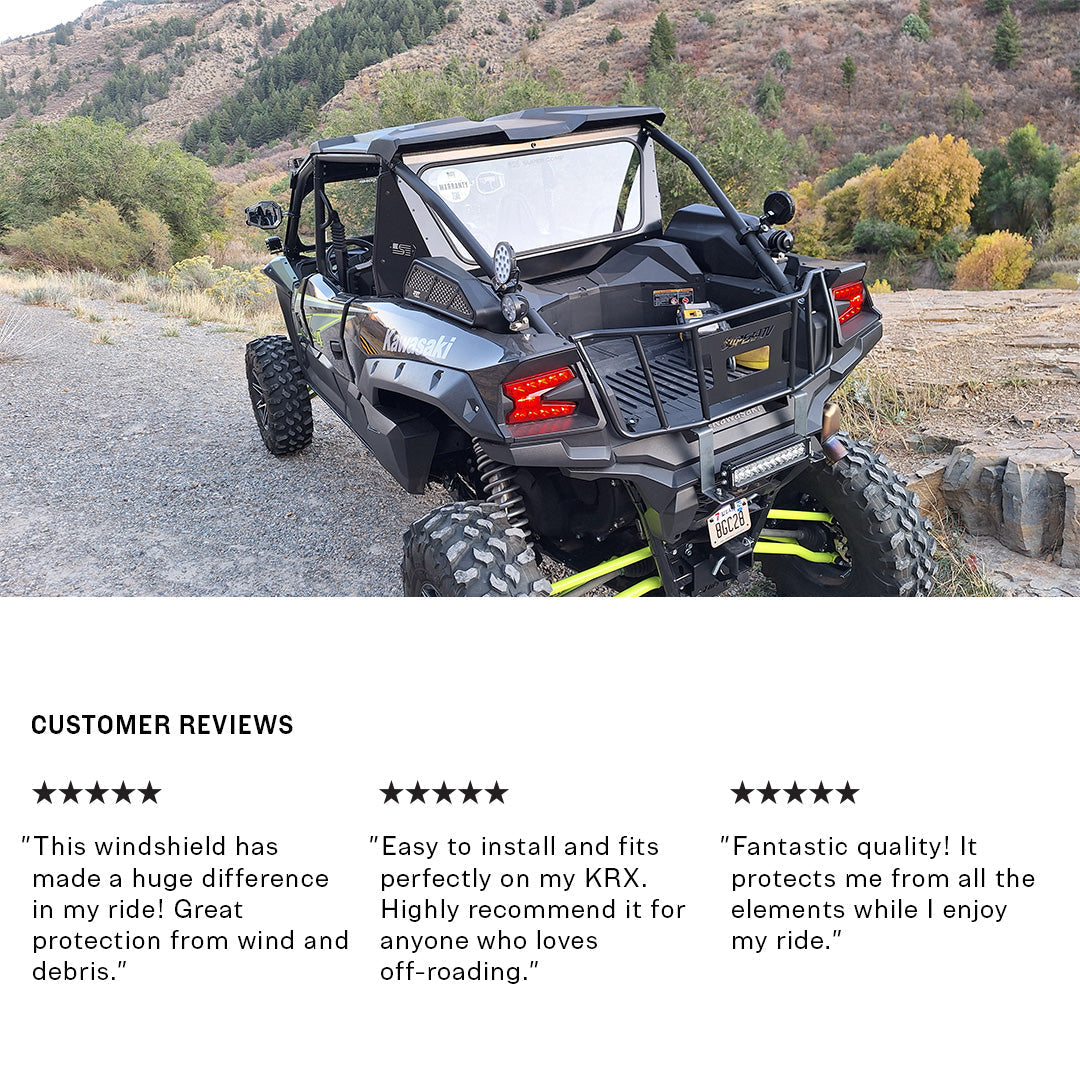 Kawasaki KRX Tinted Rear Windshield - Rear Windshield