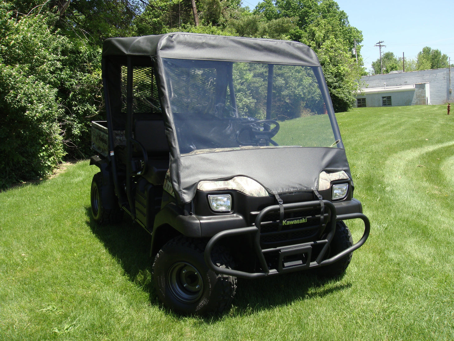 Kawasaki Mule 3000/3010 Trans - Vinyl Windshield/Top Combo - Windshield/Roof
