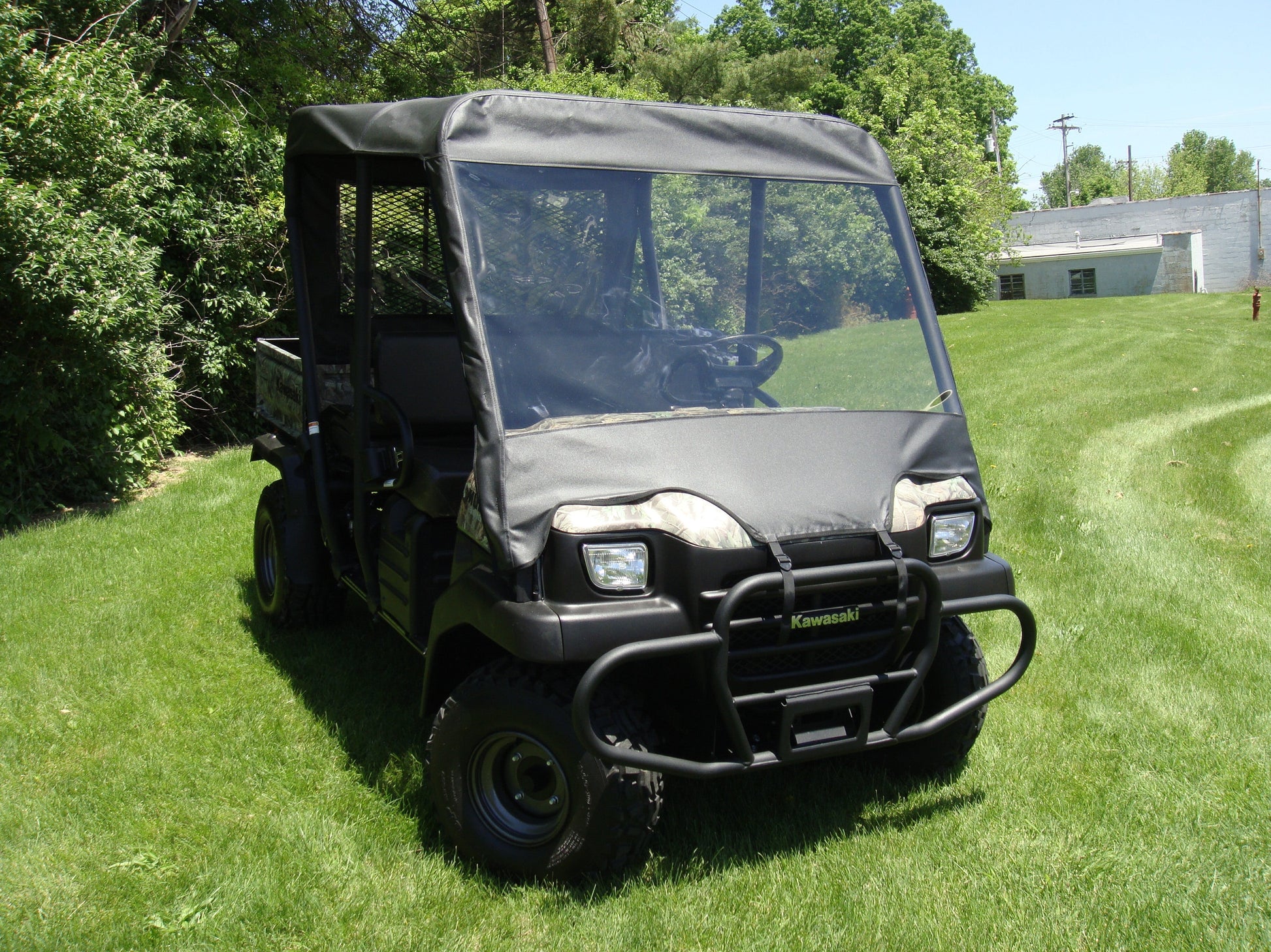 Kawasaki Mule 3000/3010 Trans - Vinyl Windshield/Top Combo - Windshield/Roof