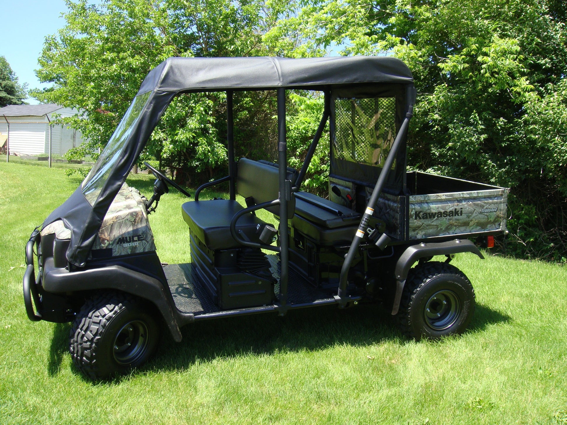 Kawasaki Mule 3000/3010 Trans - Vinyl Windshield/Top Combo - Windshield/Roof