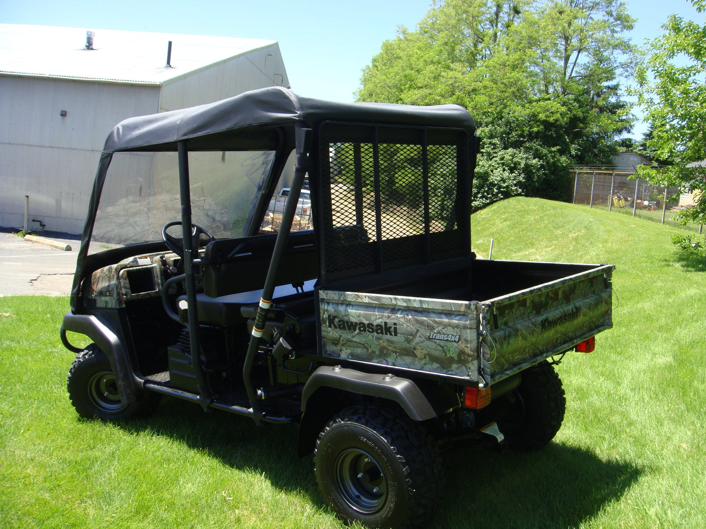Kawasaki Mule 3000/3010 Trans - Vinyl Windshield/Top/Rear Combo - Windshield/Roof/Back Panel