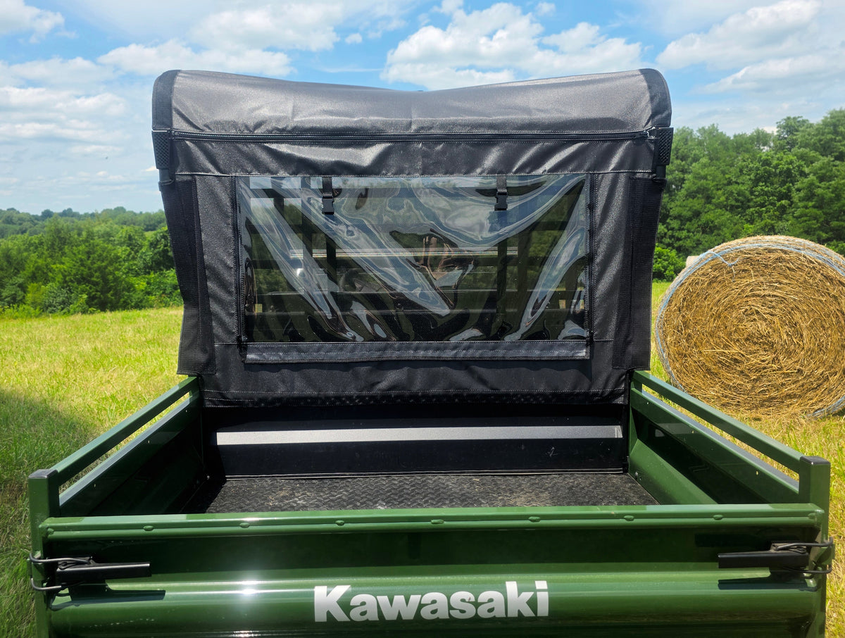 Kawasaki Mule 4000/4010 Trans - Soft Back Panel with Mesh/Vinyl Window - Back Panel