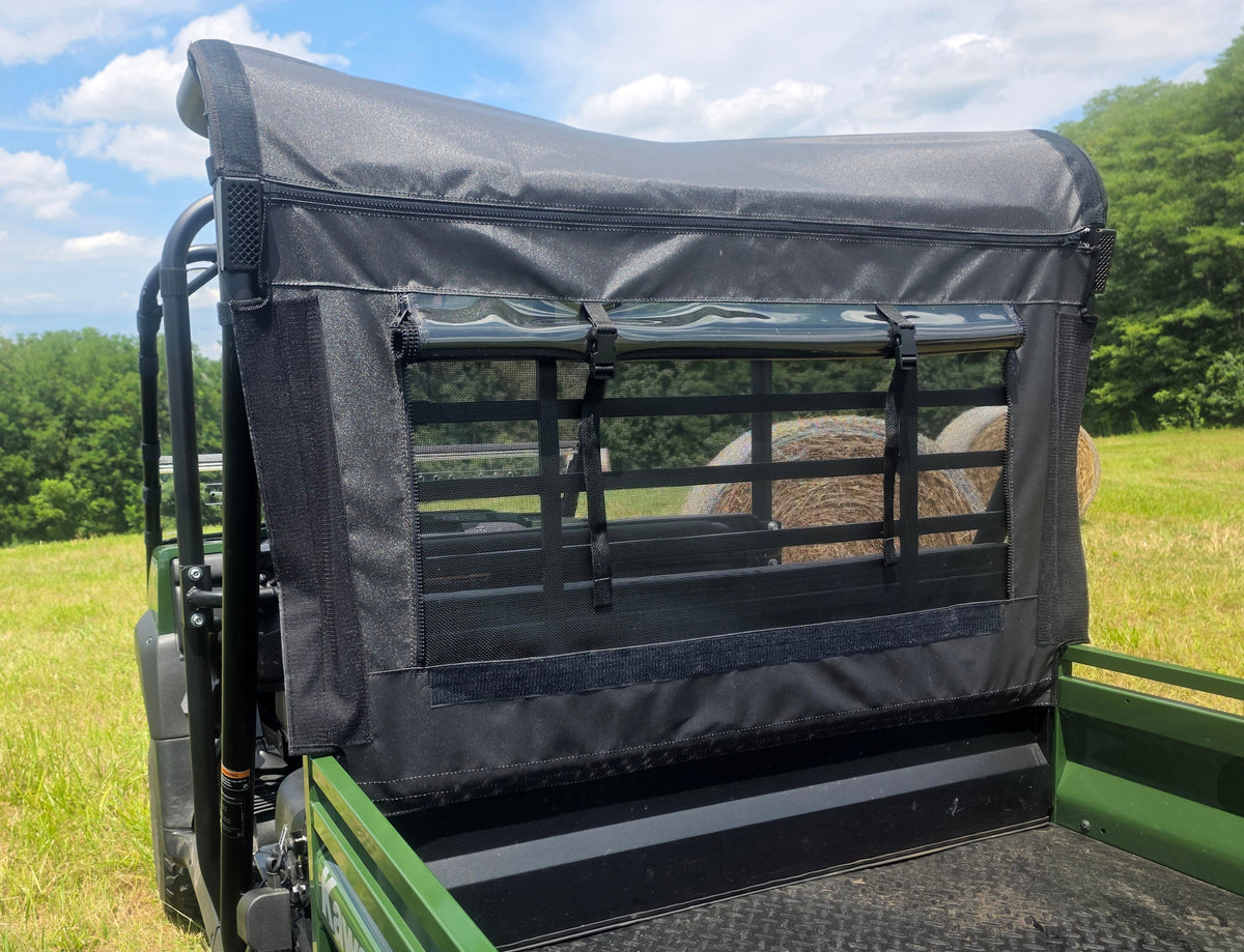 Kawasaki Mule 4000/4010 Trans - Soft Back Panel with Mesh/Vinyl Window - Back Panel