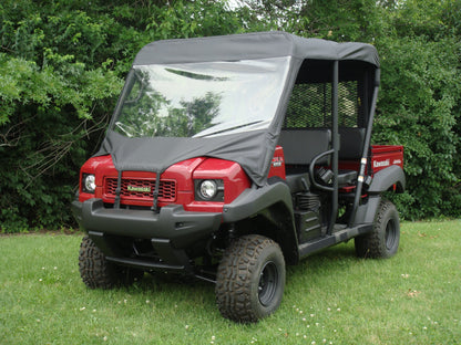 Kawasaki Mule 4000/4010 Trans - Vinyl Windshield/Top/Rear Combo - Windshield/Roof/Back Panel