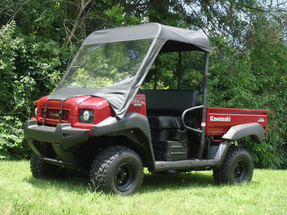Kawasaki Mule 4000/4010 - Vinyl Windshield/Top Combo - Windshield and Roof