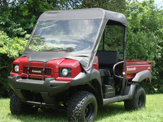 Kawasaki Mule 4000/4010 - Vinyl Windshield/Top Combo - Windshield and Roof